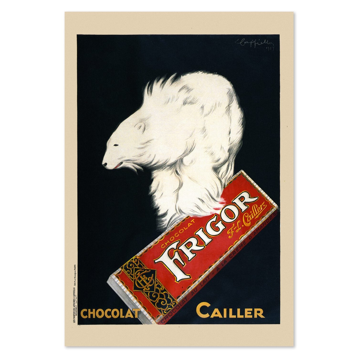 Frigor Chocolate Cailler Cappiello poster print